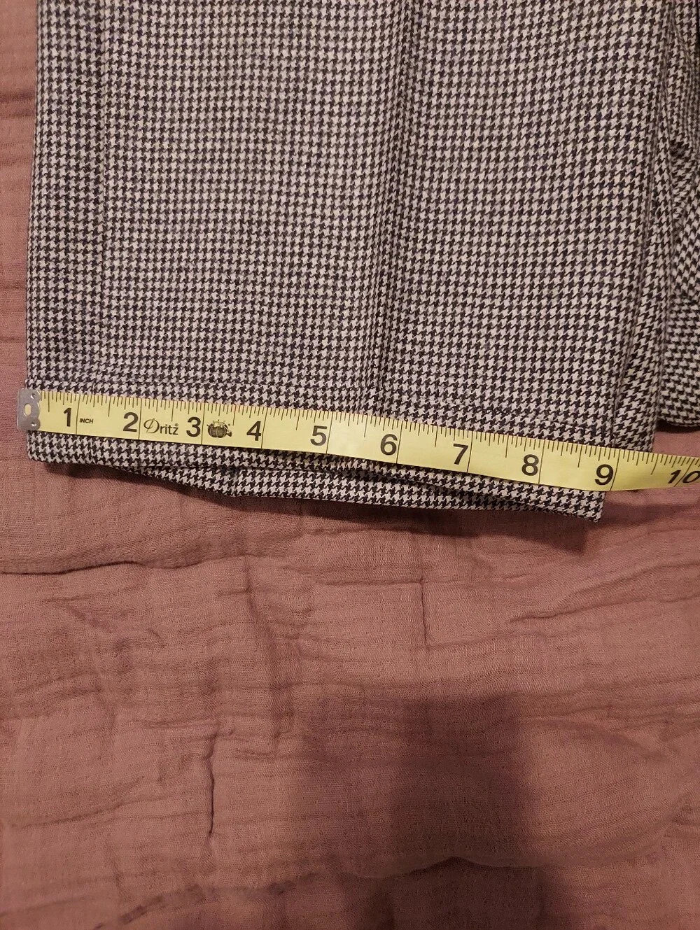 Vintage Wool Houndstooth Trousers